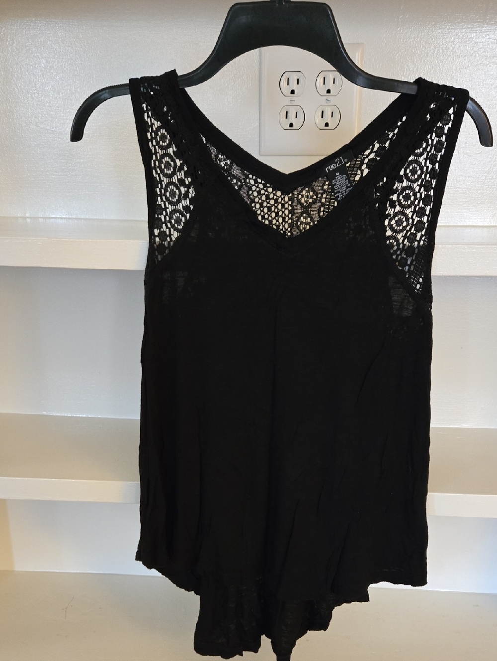 Rue21 Black Lace-Back V-Neck Camisole